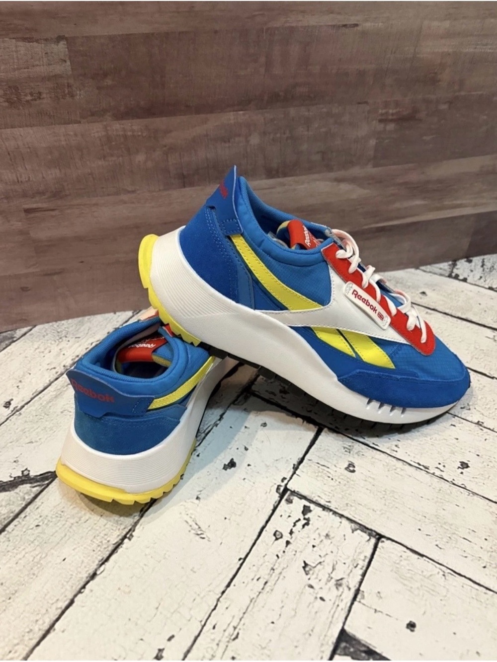 Reebok Kids Blue, Yellow & Red Retro Runner Sneakers